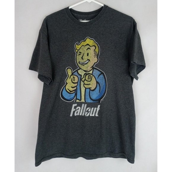 Bethesda Fallout Video Game Vault Boy Men's Graphic Tee Size Large - Picture 1 of 5